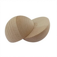 Demi-boule en bois de hêtre massif de 8 cm pour artisanat