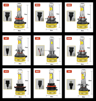 Bombilla LED para Faros Delanteros de Automóvil A12 240W 50000LM CSP 4575 Chips H7 9005 9006, H11 H8 H9 H4