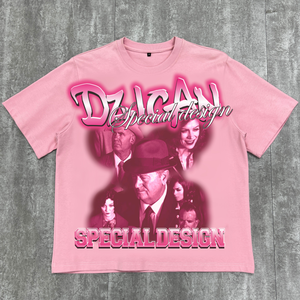 เสื้อยืดลำลองสไตล์สตรีทแวร์สำหรับผู้ชายเสื้อยืดพิมพ์ลายกราฟิกสำหรับทั้งชายและหญิงเสื้อยืดผ้าฝ้ายโอเวอร์ไซส์สำหรับฤดูร้อน - Product Image 5