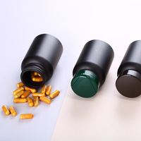 Flacons de pilules vides personnalisés 250cc bouteille de capsule noire médicale
