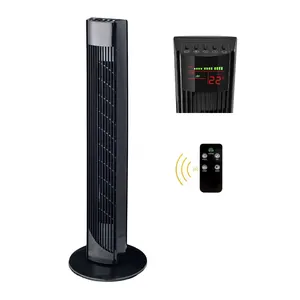 Оптовая цена, черный вентилятор с подставкой для башни, безлистный вентилятор для домашнего использования, для спальни, Тихий ветер и пульт дистанционного управления