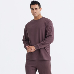 Camiseta Deportiva de Manga Larga para Hombre, 100% Algodón, Transpirable, Ligera, Tejido de Punto, Alta Calidad, <span class=keywords><strong>Precio</strong></span> Promocional - Product Image 5