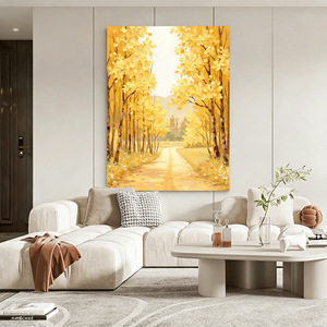 Pintura al Óleo Pintada a Mano, Bendiciones Doradas, Arte Abstracto con Textura 3D para Sala de Estar, Entrada y Comedor - Product Image 1