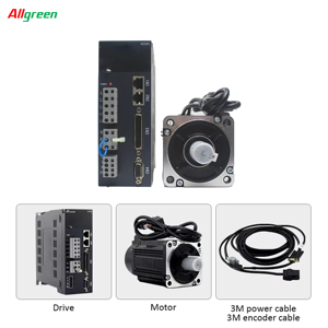 AC เซอร์โวมอเตอร์ 600W 750W 1KW 1.2KW 1.3KW 1.5KW 1.8KW 220V 3000RPM พร้อมไดร์เวอร์ชุดเครื่องกัดซีเอ็นซี - Product Image 1