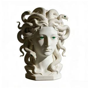 Scultura in Resina del Busto di Medusa - Decorazione di Alta Gamma per la Casa Ispirata alla <span class=keywords><strong>Mitologia</strong></span> <span class=keywords><strong>Greca</strong></span>, Scultura Personalizzata Bozhi Art - Product Image 1