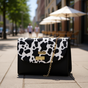 Bolso Bandolera para Mujer Fana, Estampado Animal, Cuero Genuino, Estilo Vintage, Correa Única, Impermeable, Uso Diario - Product Image 2