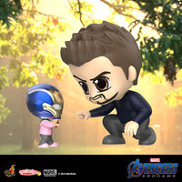 Figurine authentique Hot Toys Marvel Endgame Iron-Man Cosbaby Bobble-Head avec figurine de collection en cadeau