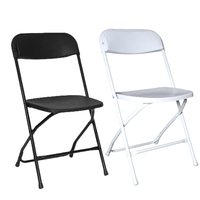 Chaise pliante commerciale durable en résine plastique de style américain pour les événements, le salon et l'appartement