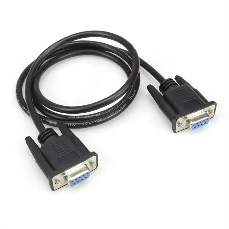 Hot sell customize D-sub 9PIN 24pin Female to Female RS232 cable DB9 cord pc cable