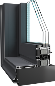 סה אלומיניום הטיה סטנדרטית להפוך חלון פסיבי משולש חלזה דלת הזזה דלת פתיחה אנכית דפוס פתיחה אנכי עבור מטרה איטום - Product Image 6