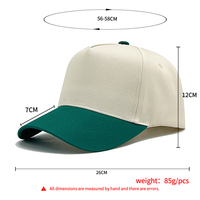 Gorra de Béisbol de Cinco Paneles Bicolor de Alta Calidad al por Mayor con Logotipo de Hoja de Leopardo 3D Orgánico Bordado y Diseño de Marco Personalizado en Blanco