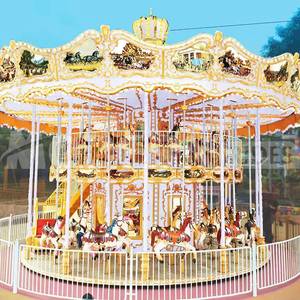 Lớn ngoài trời vui chơi giải trí thiết bị <span class=keywords><strong>manege</strong></span> vui vẻ đi vòng hai tầng <span class=keywords><strong>Carousel</strong></span> cho trẻ em - Product Image 5