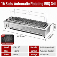 Gril de table BBQ professionnel pour restaurant, machine à brochettes de kebab, four à poisson, four à steak, rôtissoire, plaque de cuisson