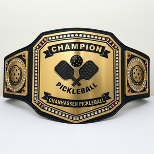 Cinturón de Campeón de Pickleball con Correa de Cuero para Eventos de Karate/Taekwondo/Judo/MMA - Premio Personalizable Unisex de 3 cm de Grosor - Product Image 1