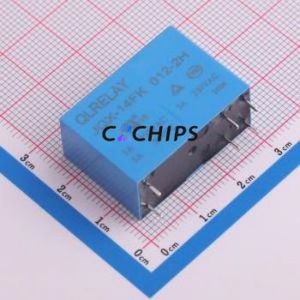 JQX-14FK 012-2H Power Relay Through hole,29.2x12.8mm Relay 12V 2 Normally Open: 2A (DPST-Normally Open)::: 6 5A-250VAC - Product Image 1
