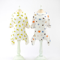 Pyjama d'été pour petit chien et chat, vêtements pour animaux de compagnie, chemise douce, combinaison en coton pour chien