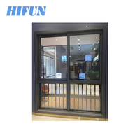 $60/Metro cuadrado barato diseño personalizado doble ventana de vidrio aluminio ventanas corredizas de vidrio a prueba de viento Marco de aleación de aluminio