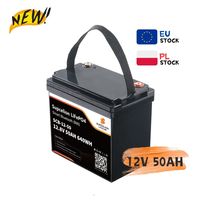 Stock UE SUPCELION SCB-12-50 Batterie LiFePO4 12,8V 50AH Bluetooth 5.0 Garantie 10 ans 4000 cycles Décharge complète Certifiée CE
