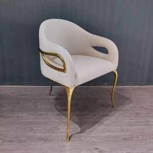 Nueva Silla de comedor <span class=keywords><strong>Chandra</strong></span> Art Gold Silla de comedor Light Luxury High-End Designer Respaldo Silla Personalización - Product Image 3