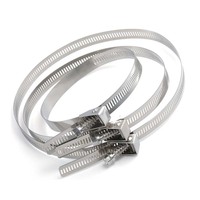 Colliers de serrage à vis sans fin réglables en acier inoxydable, robustes, pour tuyaux industriels et seaux