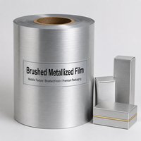 Film BOPP métallisé brossé effet fil, film de plastification thermique, film de plastification à froid, film brillant pour emballage de boîtes