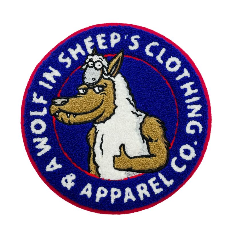 Wholesale Cartoon Logo Applique 3D Iron Embroidery Chenille Towel Patch Heat Press Transfer For Garment Accessories Main Fabric