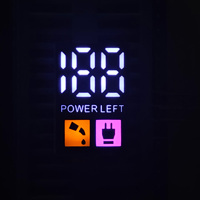 Pantalla LED de 7 Segmentos Personalizable Profesional para Afeitadoras, Módulo de Alimentación Izquierda, Indicador de Estado de Batería para Líneas de Afeitadoras Premium