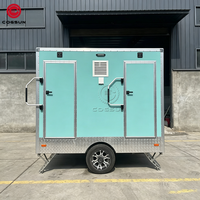 Cogsun VIP 2 Station, remorque mobile de luxe, toilettes portables modernes en acier haut de gamme pour l'extérieur