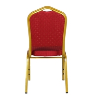Empilage de pieds en or rouge, tissu doux et élégant, chaises de Banquet de fête pour événement