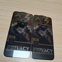 Protection d'écran en verre trempé anti-espion, anti-poussière et anti-regard indiscret Black Kingkong pour iPhone 17 Pro Max 15Promax 16 14 Film de confidentialité