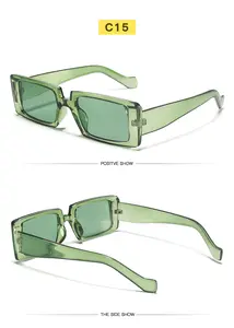 2024 lunettes de soleil nouvelle mode personnalisée à la mode Vintage dames sans monture carré petit Rectangle sans cadre lunettes de soleil femmes hommes Sha