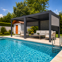 Pergola à lames orientables étanche en aluminium de haute qualité pour extérieur, sur mesure, en promotion