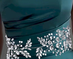 <span class=keywords><strong>Abito</strong></span> da sera <span class=keywords><strong>monospalla</strong></span> in raso <span class=keywords><strong>verde</strong></span> cacciatore con spacco frontale, modello a sirena, elegante per invitati a matrimoni - Product Image 6