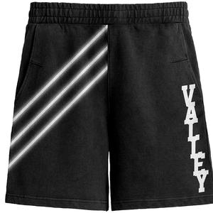 Conjunto Deportivo Informal Negro Transpirable con Lavado Ácido, Estilo Vintage Desgastado, Sudadera con Capucha y Pantalones Cortos Acampanados para Hombre - Product Image 3