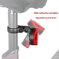 Feu arrière antivol compatible Airtag pour vélos de route et de montagne, lumière de tige de selle réfléchissante avec réflecteurs latéraux