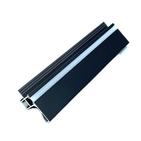 Poignée de tiroir dissimulée en alliage d'aluminium durable pour armoire de cuisine, éclairage LED intégré, blanc, argent, noir
