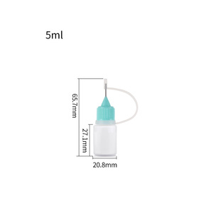 Manufacturers 2ml 5ml 10ml 15ml 20ml 30ml Needle Bottle PE Plastic Pigment Glue <strong>Soft</strong> Chemical <strong>Liquid</strong> <strong>Container</strong> With Dropper Seal - Product Image 6