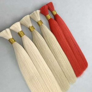 自然发色 100% 处女欧洲人发 批发接发 高级优质自然毛质，毛角质层整齐 - Product Image 2