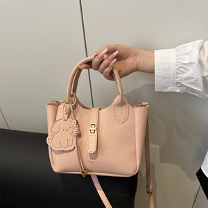 Nuevo Bolso de Mano Clásico de Moda en Color Sólido, Bolso Bandolera con Cadena Decorativa, Cierre de Cremallera, Forro de Poliéster - Product Image 5