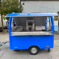 Remorque alimentaire multifonctionnelle pour la vente de glaces, de boissons et de restauration rapide, chariot alimentaire miniature mobile, remorque de restauration rapide