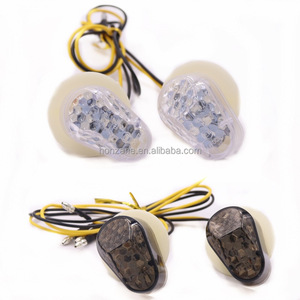 Feu de position latéral 15 LED pour motos de grande cylindrée, lentille fumée noire et transparente, lumière jaune - Product Image 2
