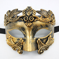 Masque de mascarade pour hommes - Masque romain grec - Demi-masque vénitien pour bal masqué, Mardi Gras, fête d'Halloween