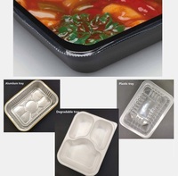 Plats cuisinés sous atmosphère modifiée machine d'emballage automatique d'aliments cuits sous vide scellant de plateaux MAP pour aliments cuits