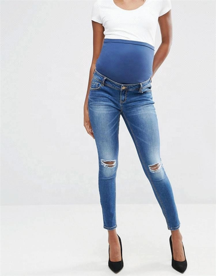 Джинсы Royal wolf, производитель джинсов, Стрейчевые джинсы ручной работы с пескоструйной обработкой, винтажные рваные джинсы скинни для беременных