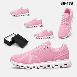 Ready To Ship Unisex Breathable Mesh Hollow Sole Running Cloud Sneakers Lightweight Quick Lace Athletic Jogging <b>Trainers</b> - Product Image 2