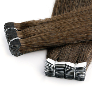 Extensions de cheveux humains Remy de luxe à la kératine chinoise, texture droite, double épaisseur, mini bandes adhésives, trame simple, personnalisées, avec logo de marque - Product Image 2