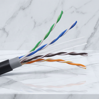 Cable de Red Ethernet CAT6 de 1000 Pies (305 Metros), Rollo de Cable UTP CAT 6 de 4 Pares, 23 AWG 24 AWG, Cobre, para Exteriores