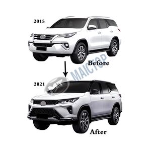 MAICTOP Accessoires de voiture Style Legender Facelift Kit de carrosserie de pare-chocs avant arrière pour Fortuner 2016 Upgrtade to 2021 - Product Image 4