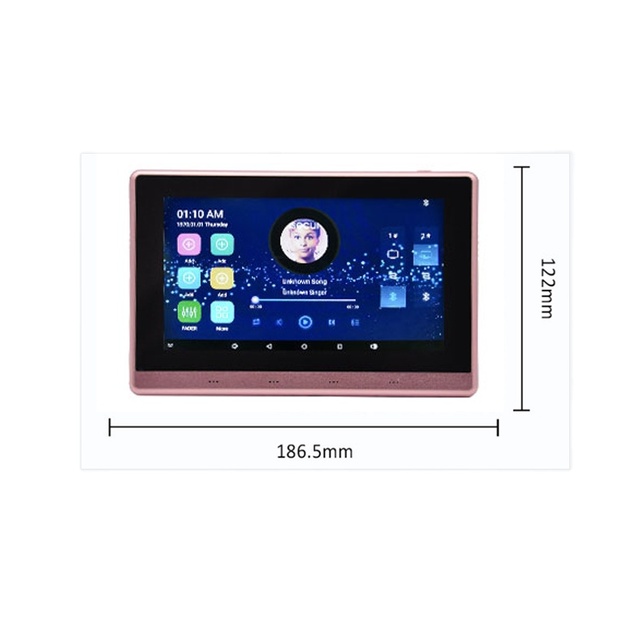 7"touch Screen 8*25W 8ohm in Wall Amplifier RJ45 WIFI Remote Control Android System 5.1 Smart Home Mixer Amplifier