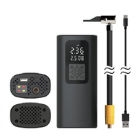 SAHOO Compresseur d'air électrique portable haute pression 150 PSI, mini pompe à vide manuelle sans fil légère avec manomètre pour accessoires de vélo